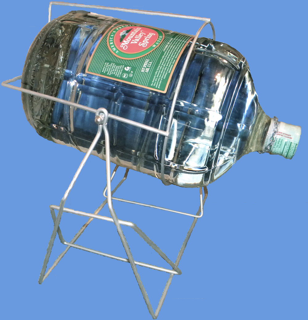 Tilter rack for 5 gallon bottles of water 